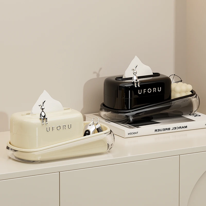 Wholesale Creative Ceramic Tissue Box Cover Napkin Box Removable Plastic Tissue Holder for Restaurant Hotel