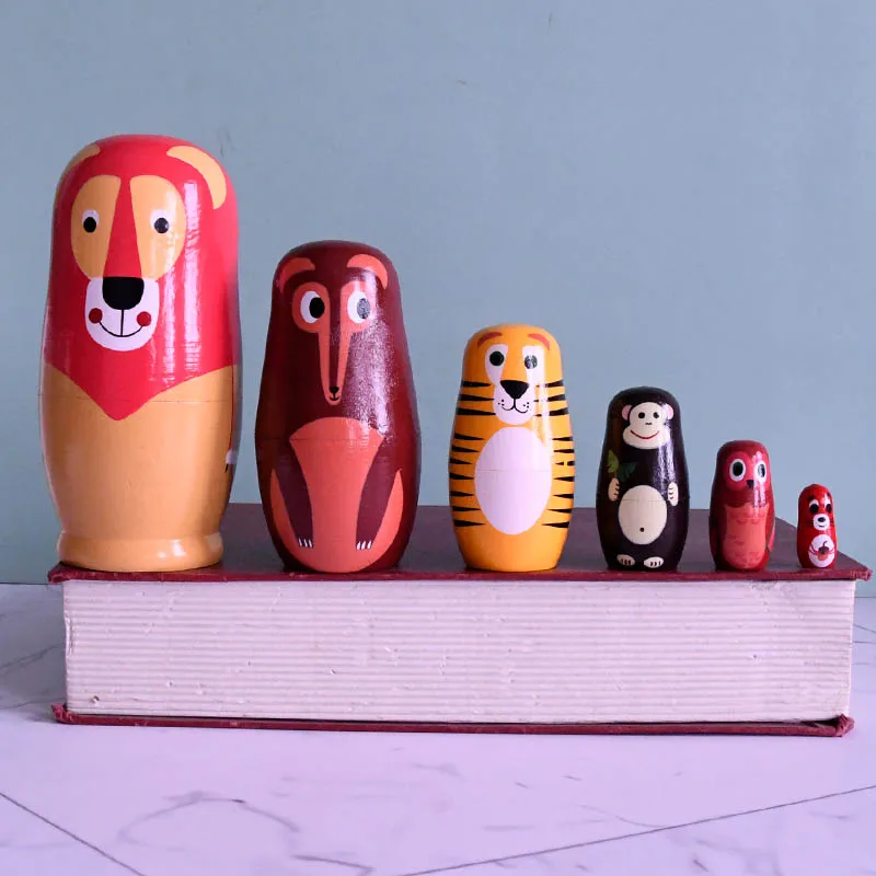 Personalized Custom Russian Stacking Dolls Wooden Russian Nesting Doll hand drawn painted wooden toys