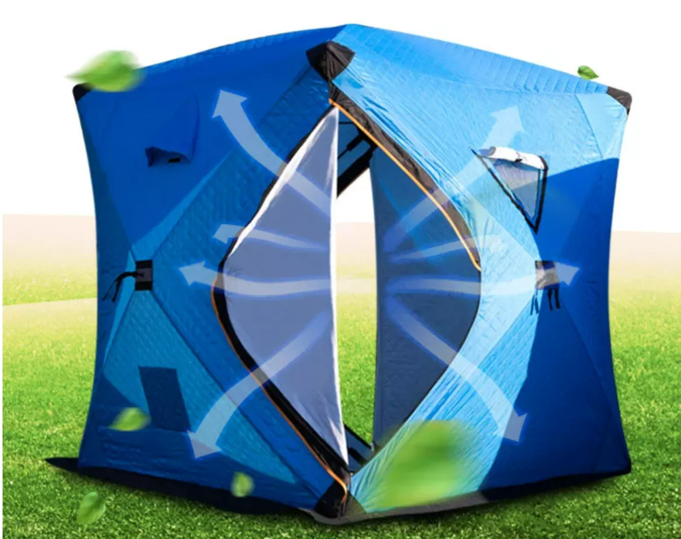 Most Popular In 2023 2-3 Person Portable Tent  Warmer Tent 3 Layers Waterproof Fabric Ice Fishing Tent For Winter