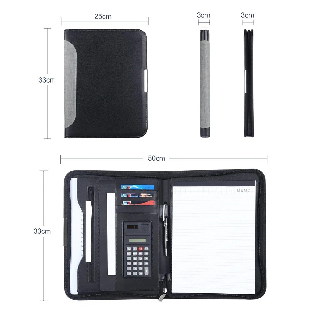 Hot selling a4 travel document organizer for documents portfolio binder