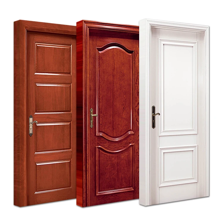 Custom made best curved wooden panel doors design european american canada style interior room composite solid wood door