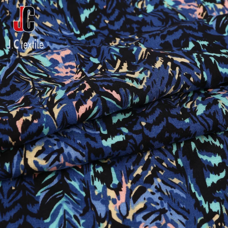 AJ1765 JC TEXTILE textured fabric rayon shally print fabric