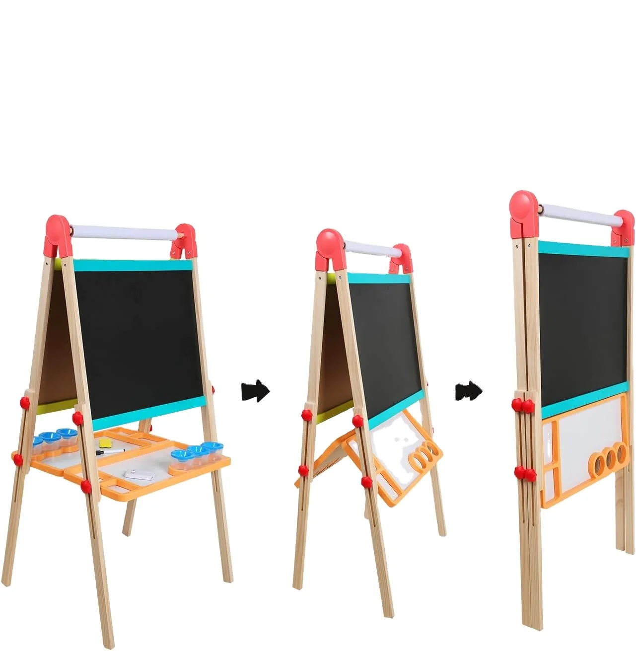 Wood Chalk Board and Black Board Perfect Board for use with School and Home Decoration
