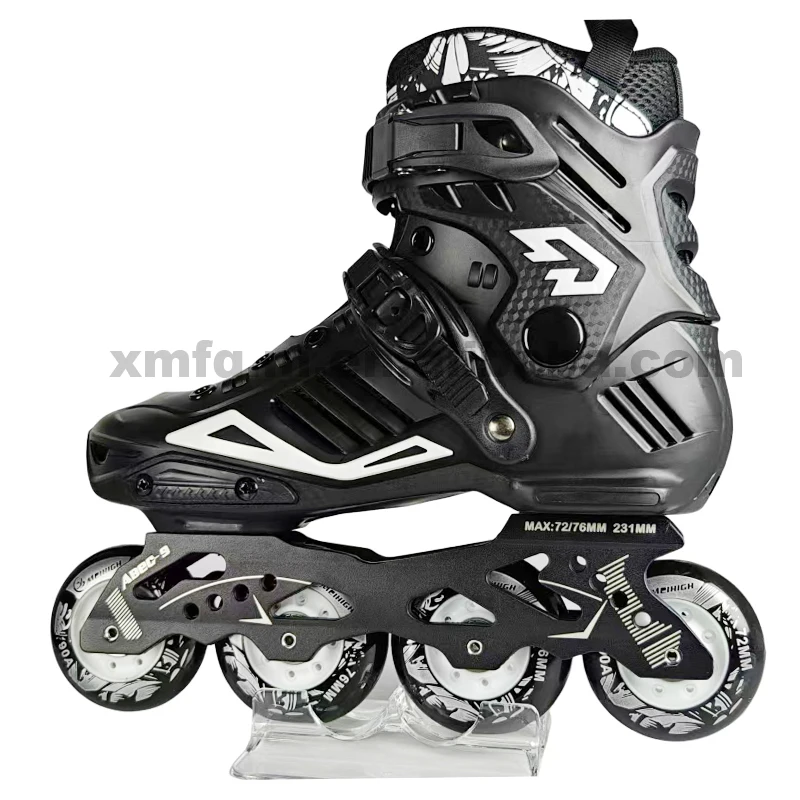 2025 Fengquan Professional Inline Slalom Aggressive Roller Skates with 4 Wheels Adjustable Sizes Skates for Children Beginners