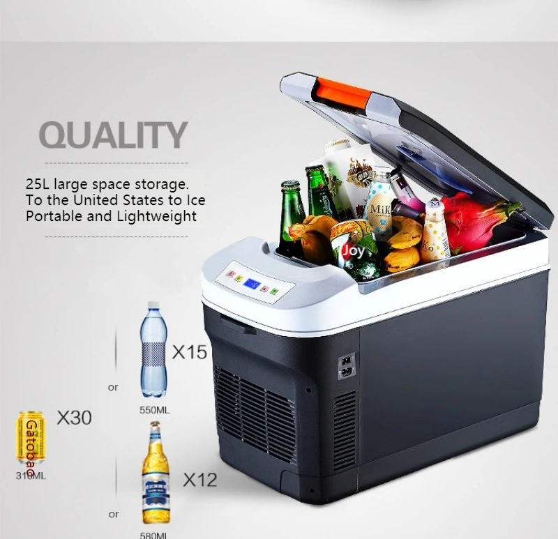 12l Dc 12v Ac 110v Freezer With Compressor Cooler Box Mini Portable Car Fridge Battery Refrigerator For Recreational Vehicle Rv