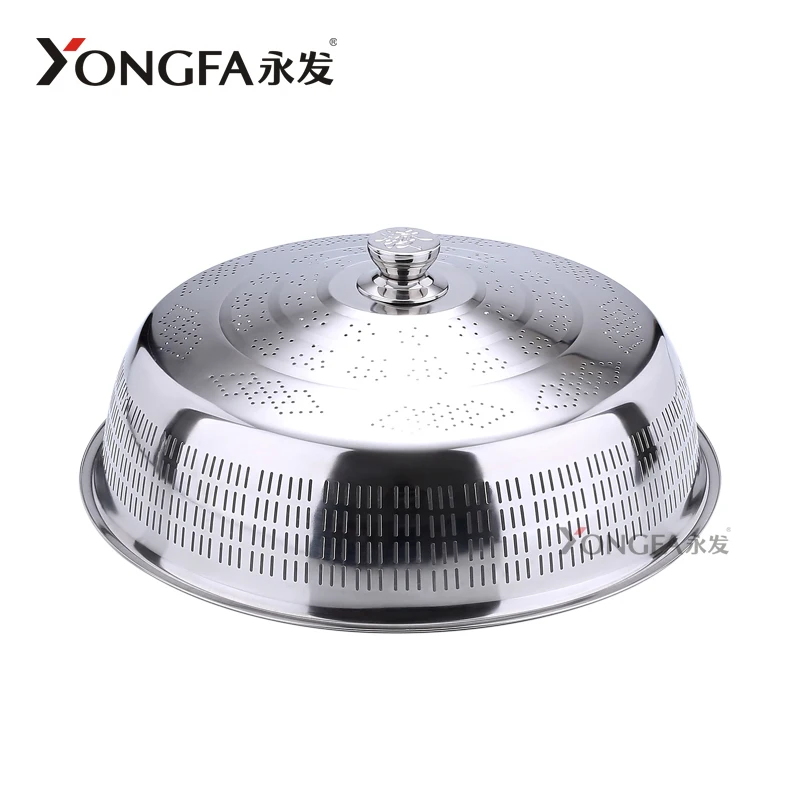 YongFa Kitchen Tools Breathable Round Food Cover Stainless Steel Lid Kitchen Accessories Plate Dish Cover