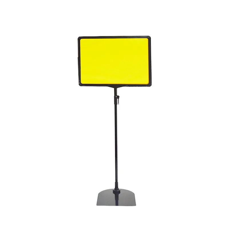 A4 Floor Advertising Promotion Display Rack Supermarket Vertical Price Display Board Can Lift Warehouse Signage