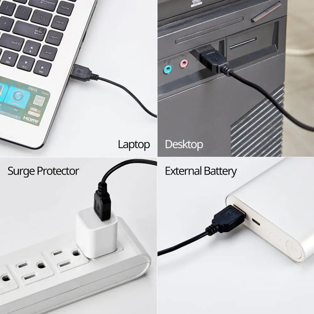 USB Mini Desktop Office Fan with 360 Rotation USB Fan for PC Computer Laptop