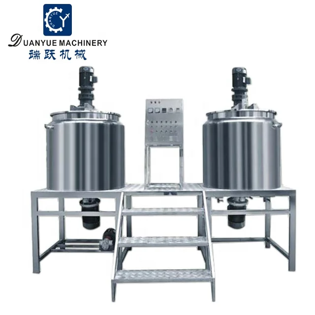 Best Price Liquid Homogenizer Mixing Machine Steam Heating Mixer Jacketed Stainless Steel Mixing Tank with Agitator