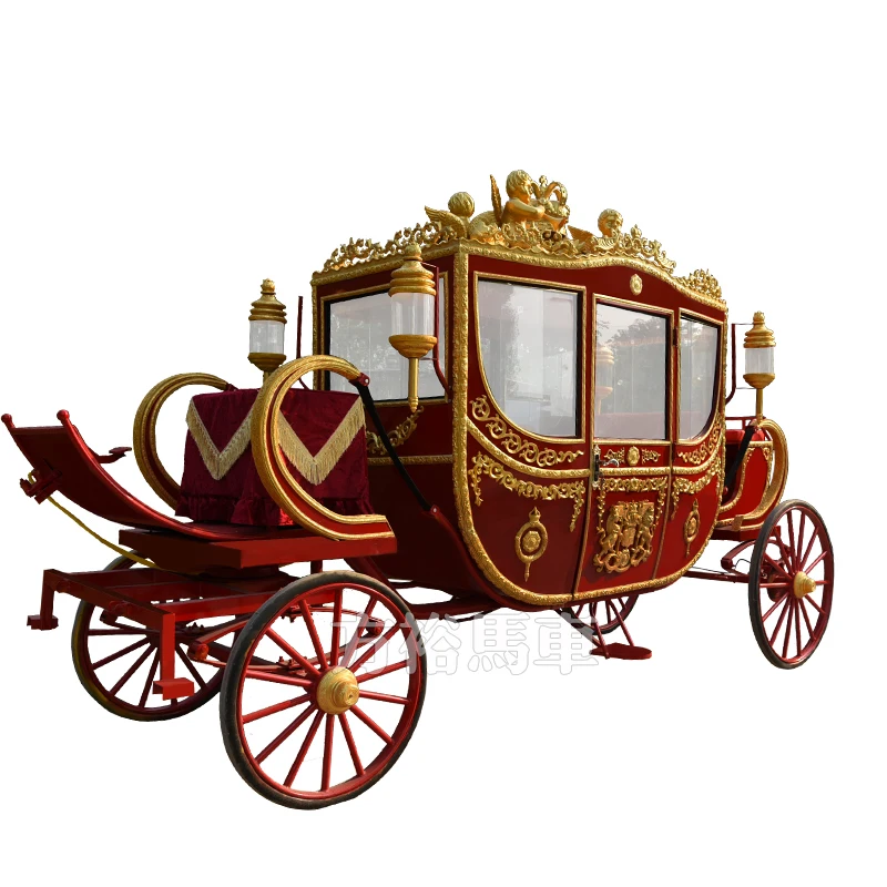 
Original manufacturer of royal horse carriage gold state coach chuck wagon 