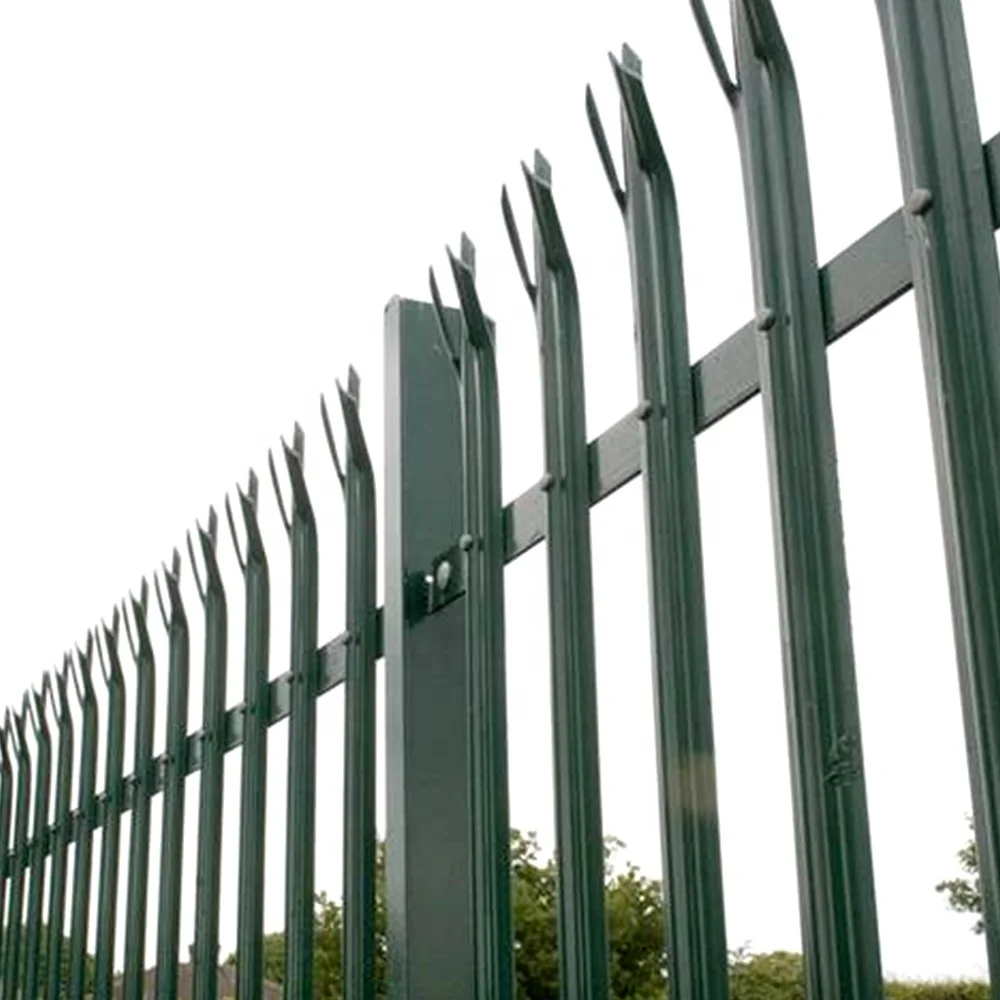 Euro steel fence panels hot dip galvanized metal w panel palisade fence