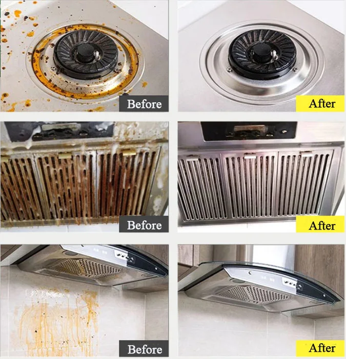 Kitchen Cleaner Spray Oil Grease Stain Remover Powerful Deep Cleaning Products Kitchen Oven Heavy Oil Stain Cleaner