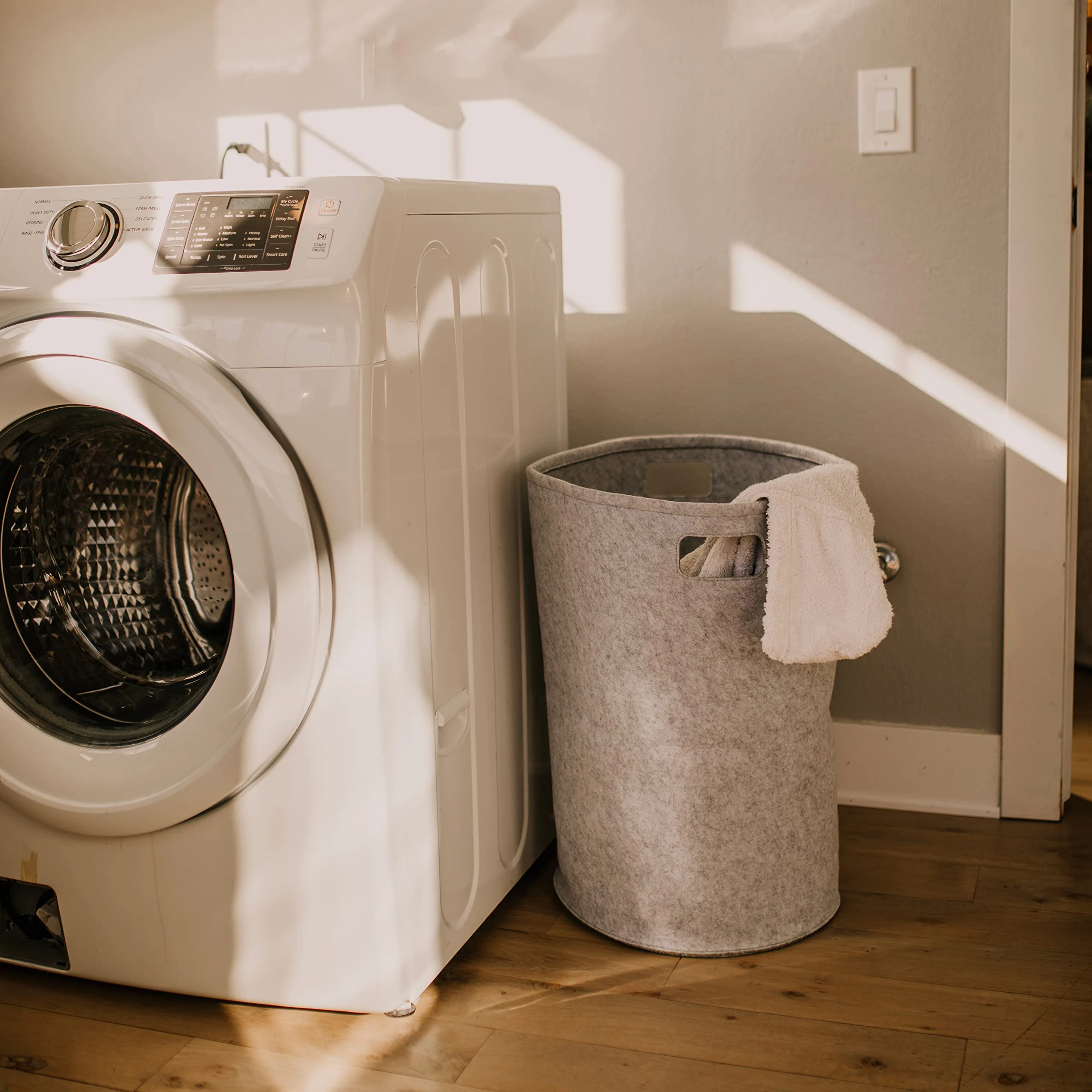 ADD LOGO FELT swift large laundry bag foldable hamper laundry