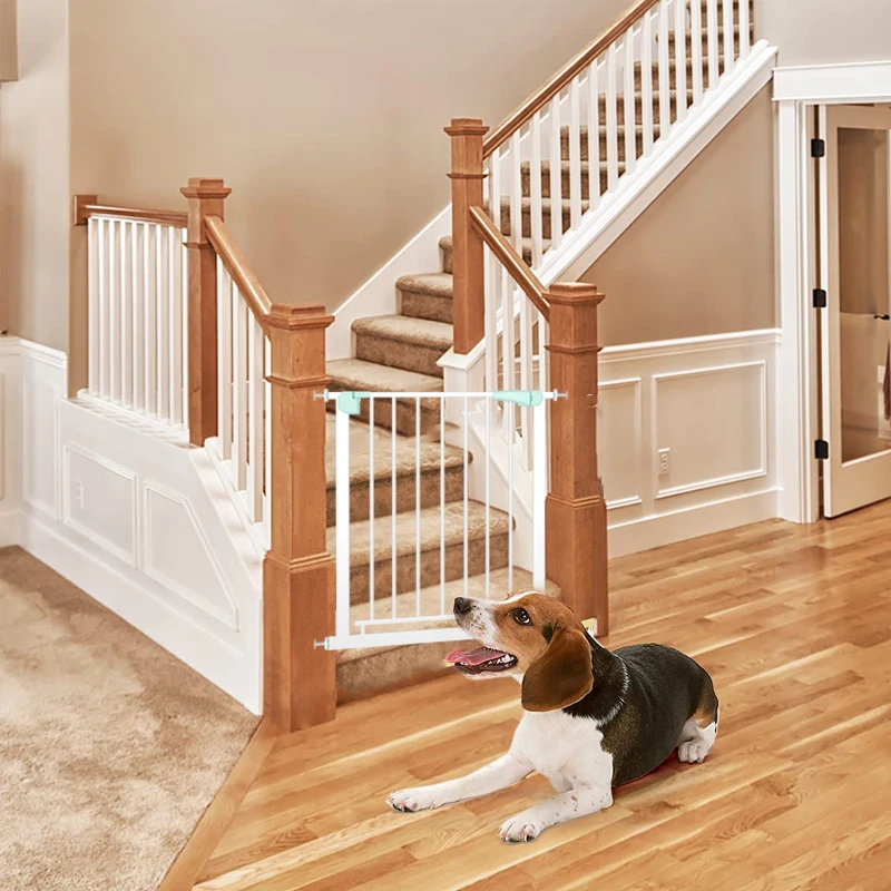 High Quality Iron Gate simple design exterior gate door Portable Folding Mesh Magic Guard Pet Baby Safety Fence Gate