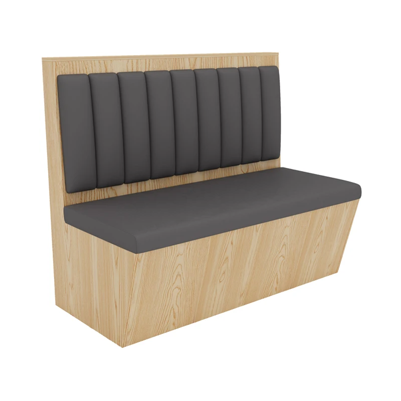 Factory custom commercial dining fast food shop wooden booth seating cafe restaurant furniture table and chair