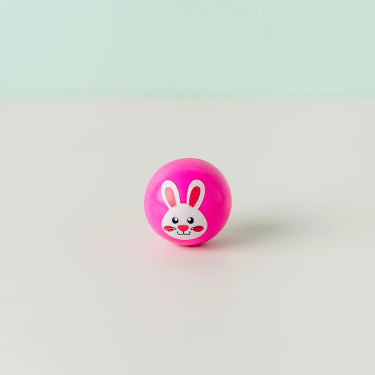 
Hot sale custom printed rabbit pattern children animal bouncy ball rubber bouncy balls 