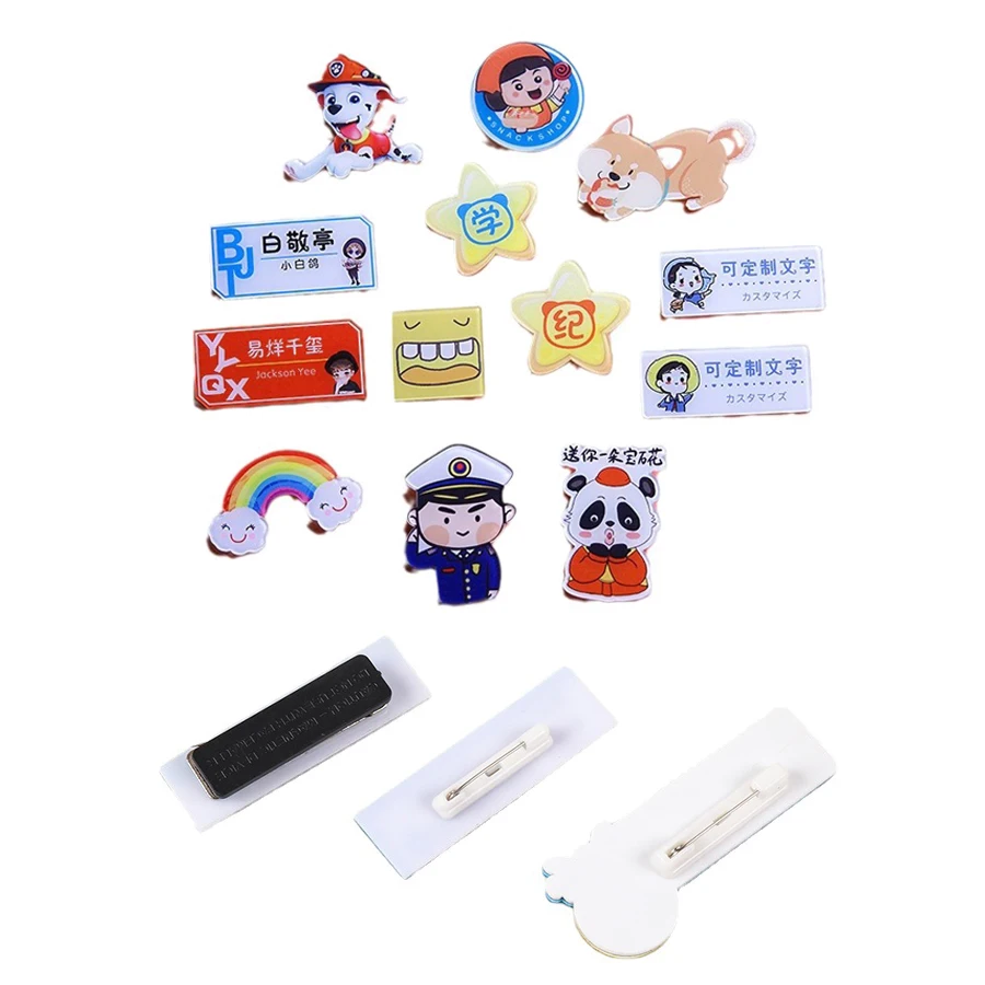 Custom plastics reap reusable name tag pin back badge for office employee nameplate  hotel meeting fair