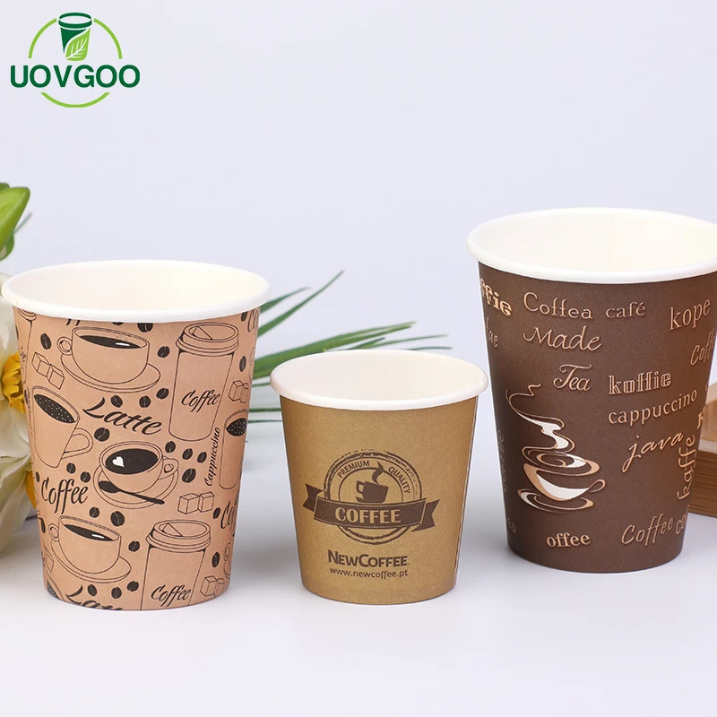 High Quality Durable Factory Price disposable coffee paper cups for hot drinking custom 8oz paper cup hot drink paper cup