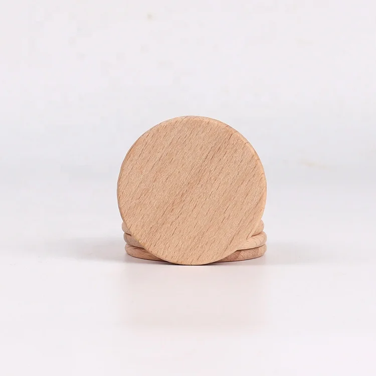 Wholesale Diy Crafts Accessories Diy Unfinished Wood Slices 37mm Beech Wood Round Slice