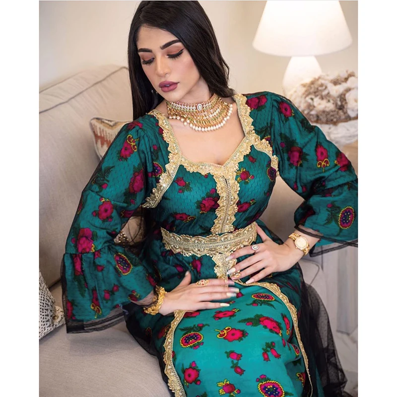 Арабское мусульманское платье в Дубае, модное женское платье-кафтан с вышивкой в стиле пэчворк, индийское платье-кафтан