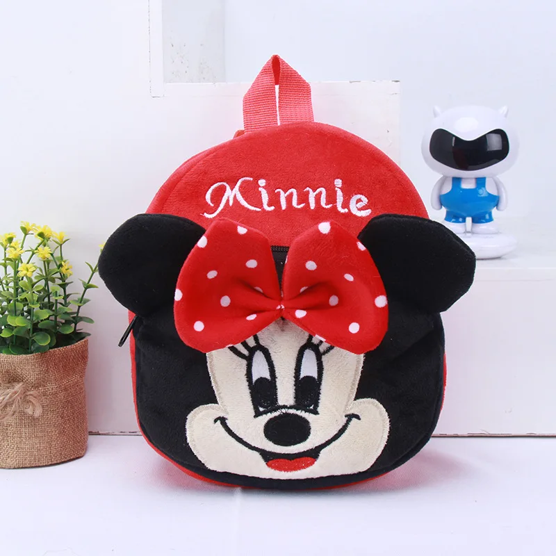 Wholesale Kindergarten Plush Backpack 1-3 Year Old Children Cartoon Backpack Minnie Plush Bag