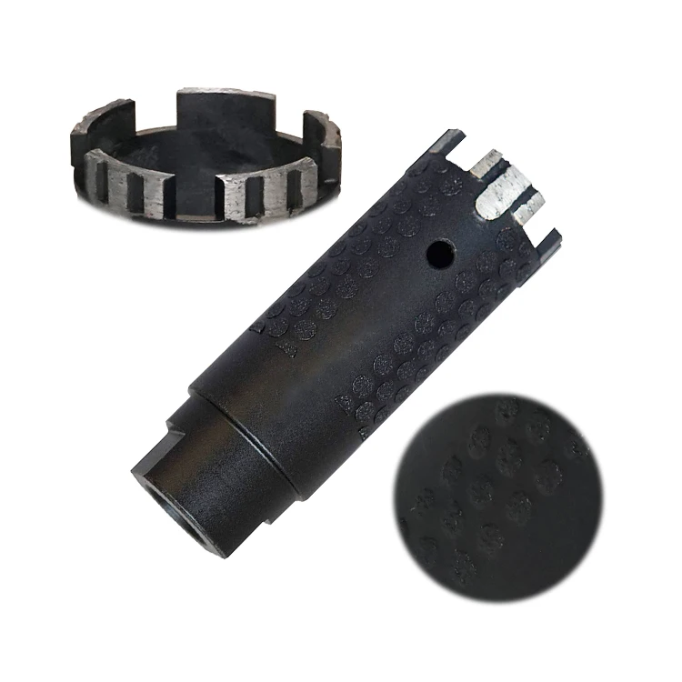 Turbo T-Seg Silver Brazed Diamond Core Drill Bit with Side Strips Protection for Granite Drilling