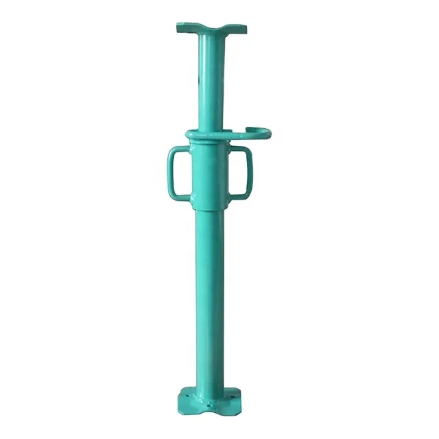 Powder coated shoring steel prop 48/60mm adjustable height prop for scaffolding platform
