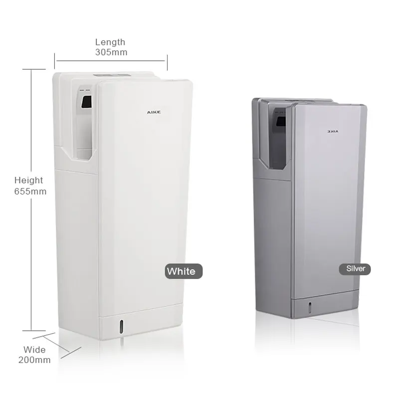 Ручная сушилка, автоматическая высокоскоростная струйная сушилка для рук, коммерческая двухсторонняя сушилка 1850 Вт AK2070S