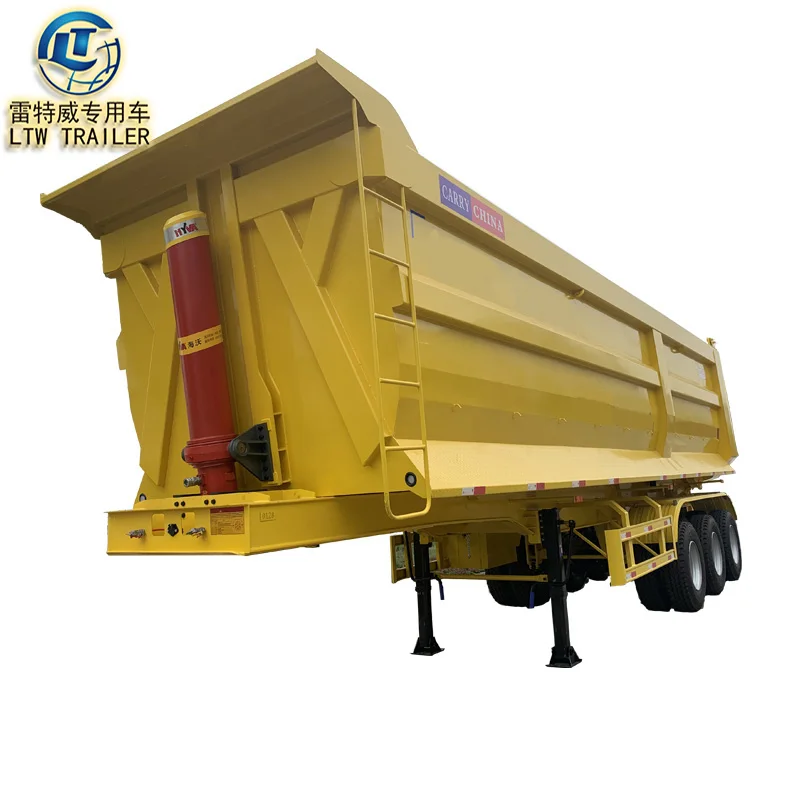 Bulk Tipper Trailer 3 /4/5/6 Axles 35cbm  live body Rear Dump Truck Tipping Semi Trailer with Hydraulic Cylinder Cargo Trailer