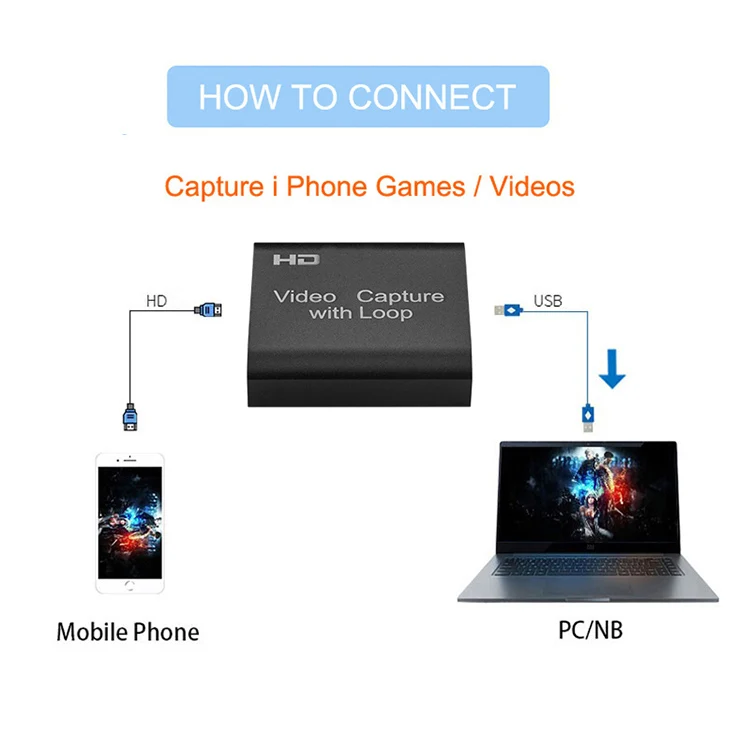 4K HD видеозахват USB 2 0 аудио для ТВ игровой ноутбук Захват