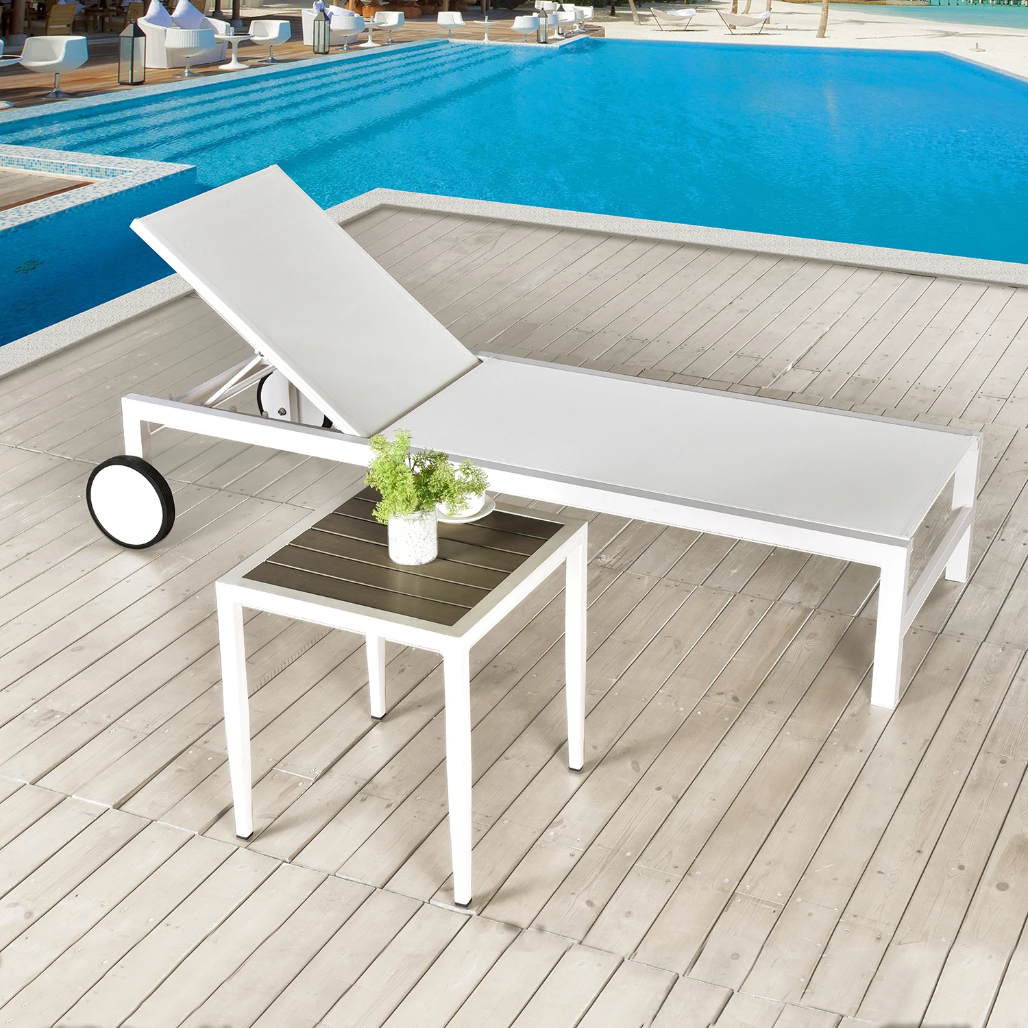 Aluminium Sun Lounger Beach sun lounger Outdoor sun lounger
