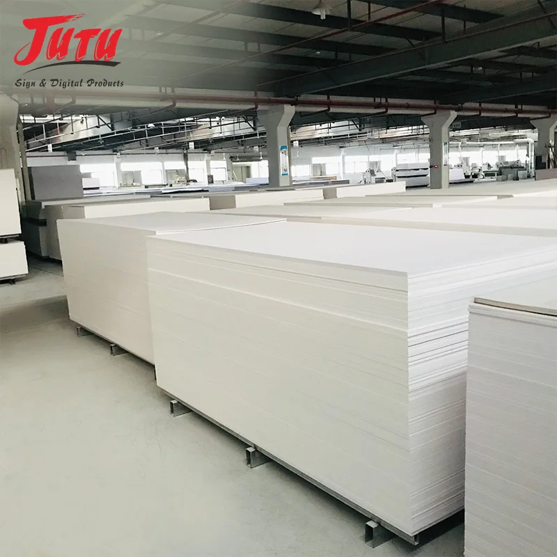 JUTU Factory Price 1220X2440mm Cheap 4x8 ft Black Mica Sheet PVC Sintra Forex Board Advertising Material