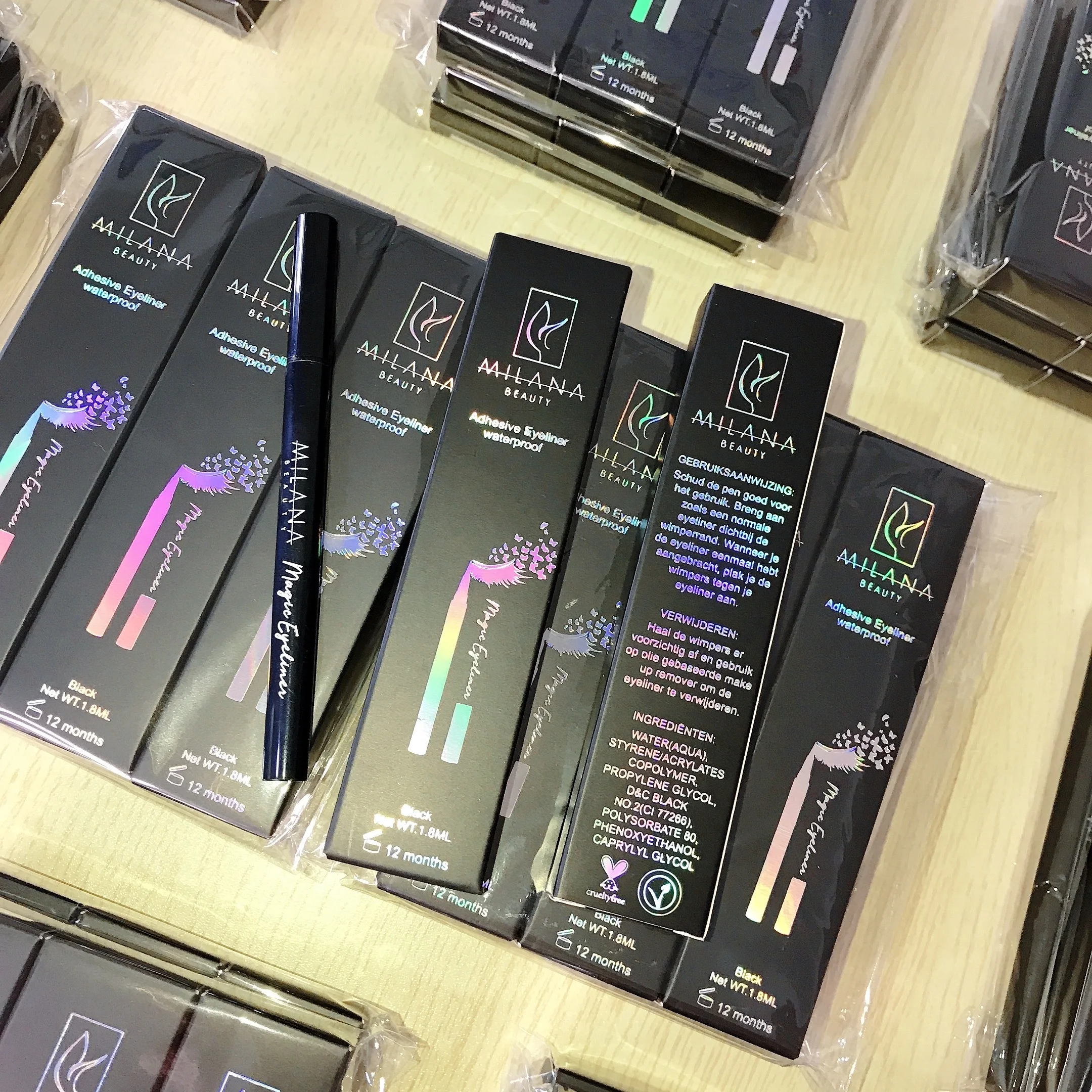 magnetic eyelashes with eyeliner custom box water activated liquid adhesive magnetic lashglue pen eyeliner glue pen eyeliner