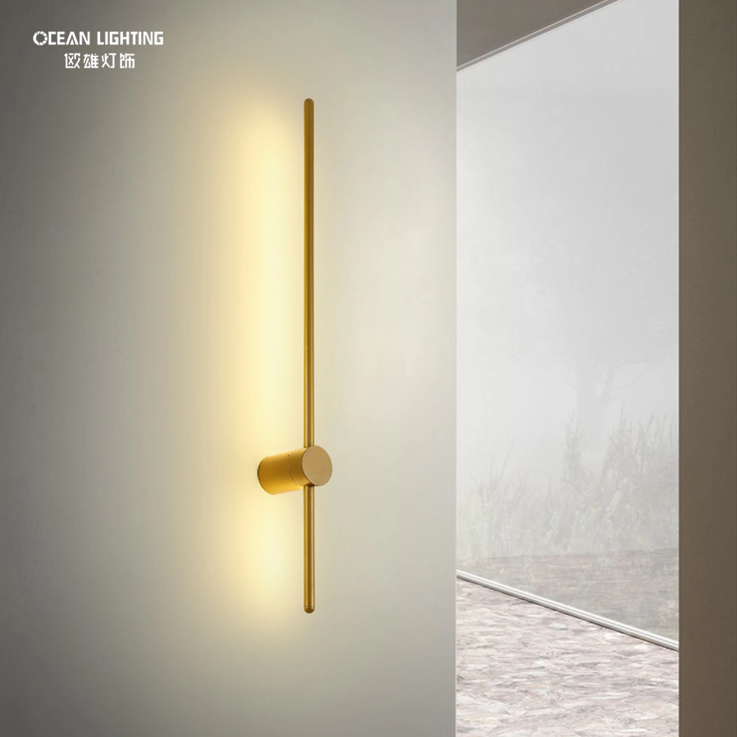 Indoor Hotel Home Decor Wall Led Sconce Black And Gold Bedside Mounted Lamps Fixture Minimalist Modern Wall Lights