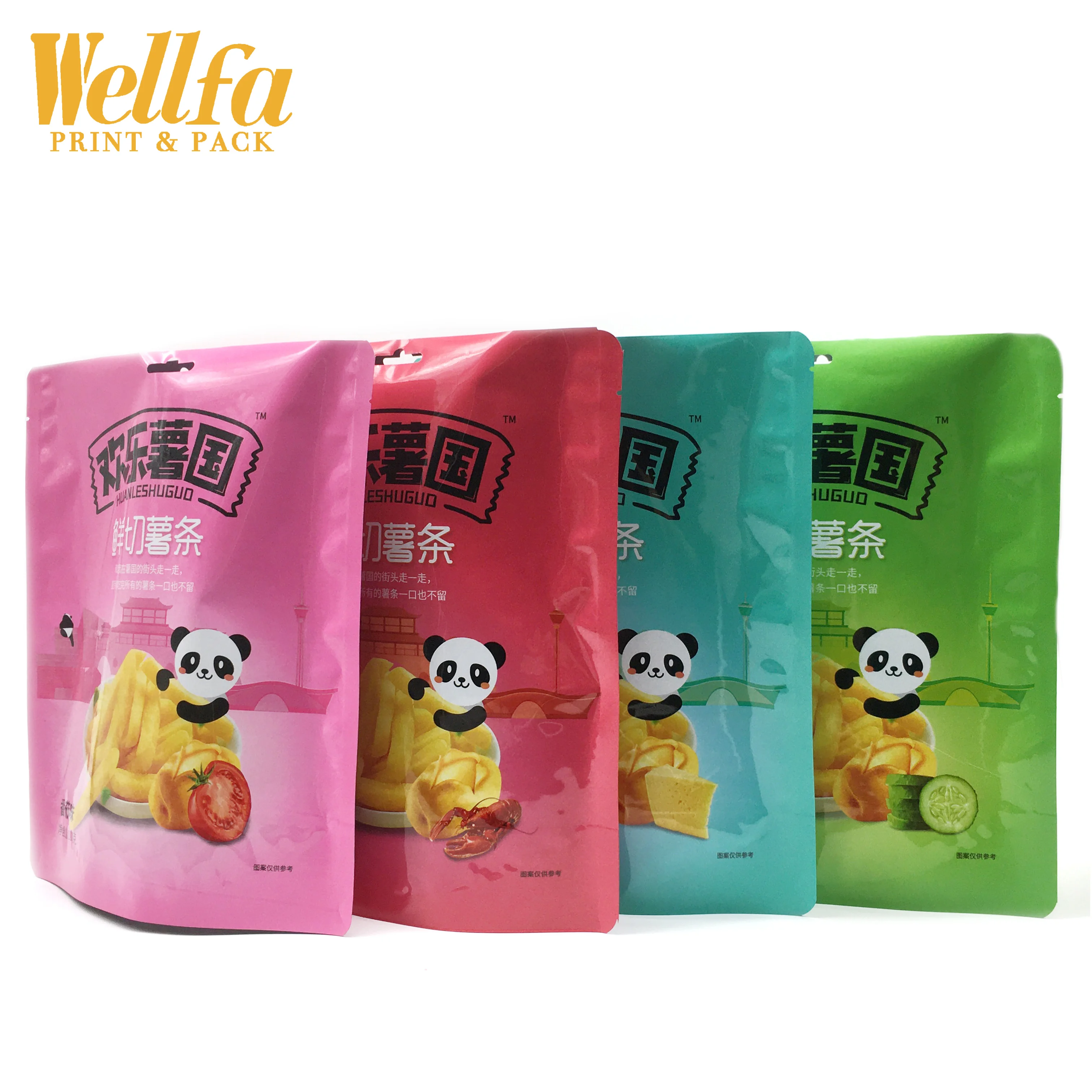 OEM Factory Plastic Custom Printed Aluminum Layer Film Packaging Roll Auto Film BOPP Lamination Pouch For Chips