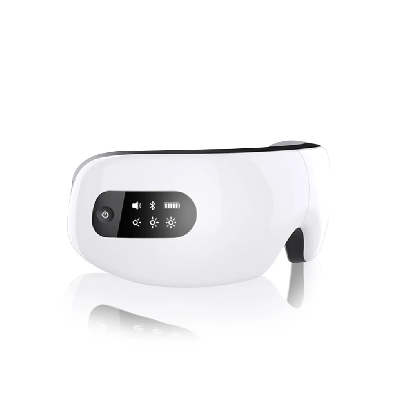 
2021 Hot Sell White Electric 4D Foldable Eye Massager With Heat Apparatus Facial Shield Massage Vibrator With Musical Function 