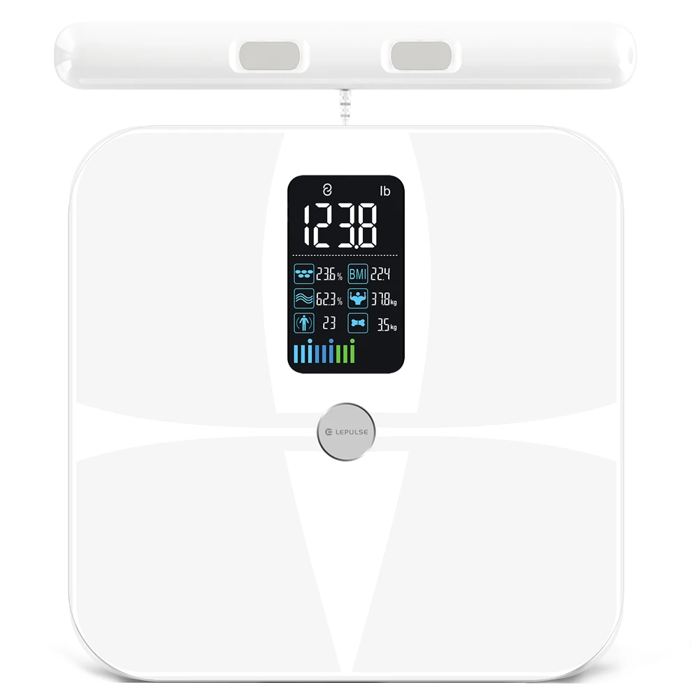 Lepulse P1 Digital Personal Bathroom Scale Smart Body Scale Smart Scale With Body Fat Weight Analysis