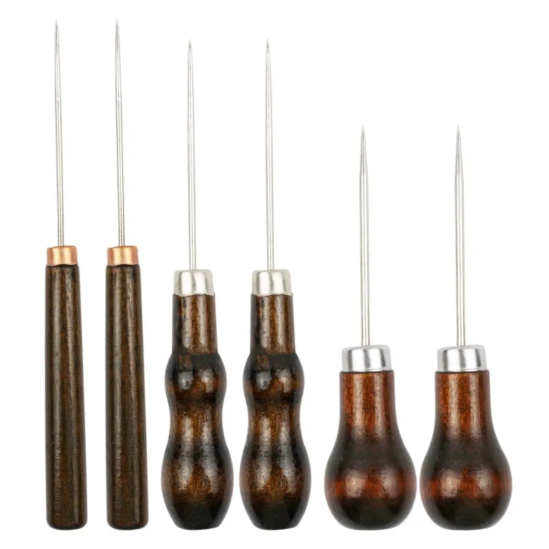 Factory Wholesale 138mm Double Hoist Manual Material Drill Wooden Handle Awl