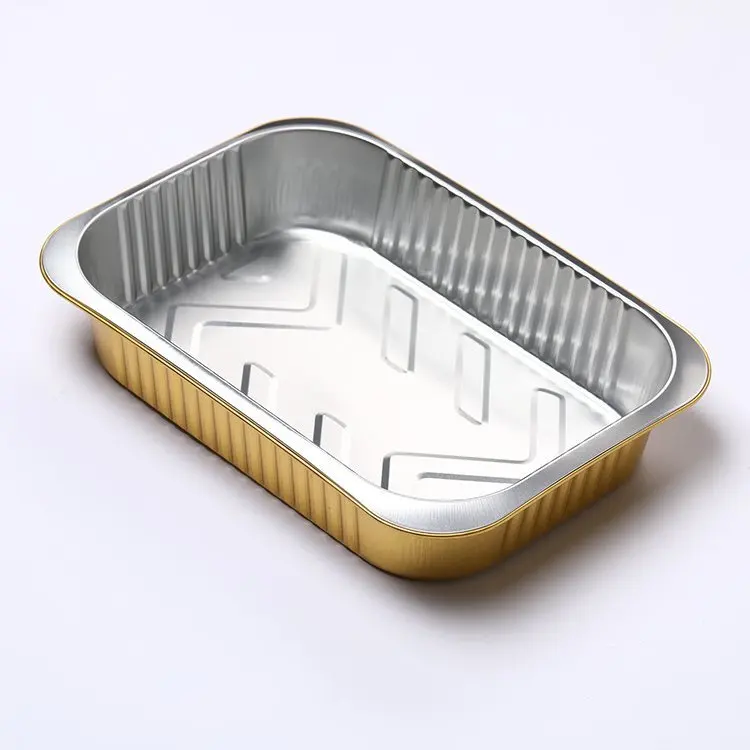 Take away disposable household round aluminium lunch fast alu food box