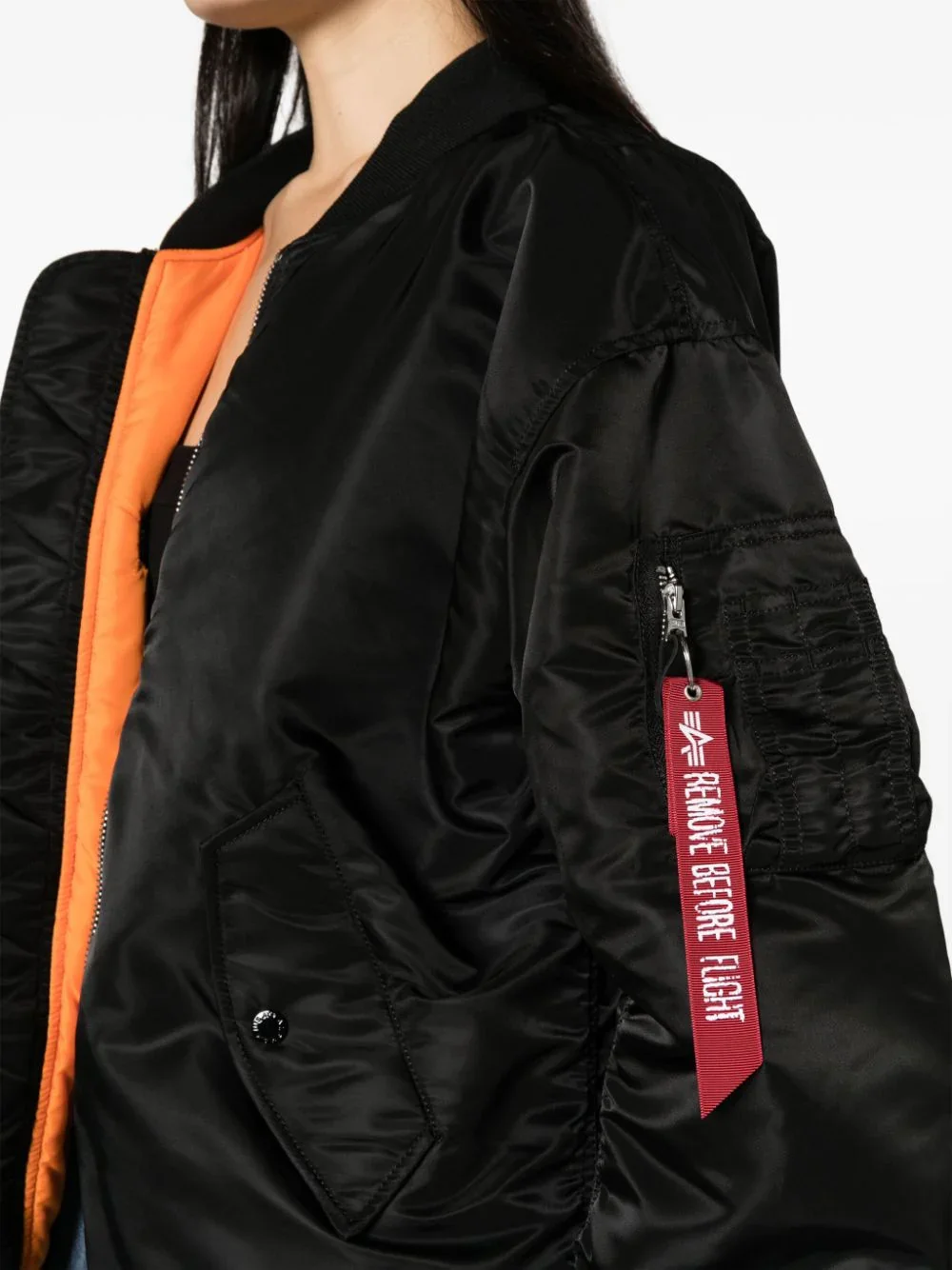 AQTQ  Wholesale Blank Custom Logo Baseball Baseball-Collar Bomber Full Zip Up Ribbed Hem Satin Shell Varsity Jacket For Women