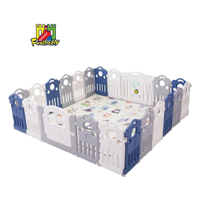 Feelbaby children plastic playground fencing indoor play yards kids hight quality baby fence playpen