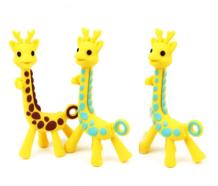 
Silicone Teether giraffe Wholesale Soft Toy BPA Free Silicone Teether For Baby Teething 
