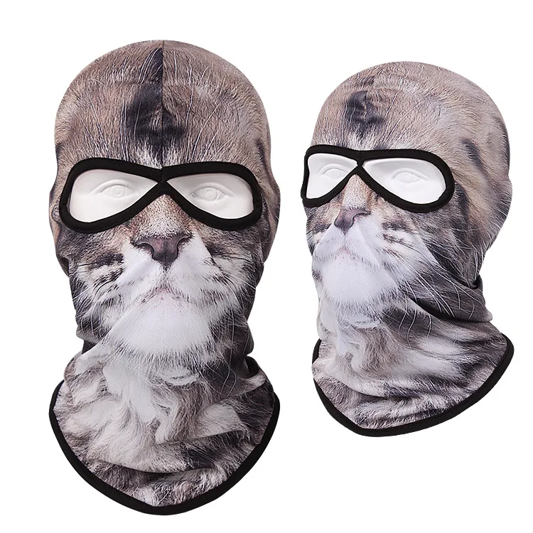 Dry quick headwear magic scarf bandanas full face shield cover mask 3D animal print anti uv balaclava cap