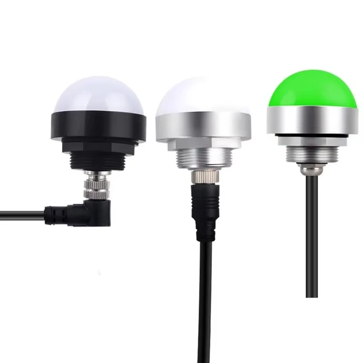 NHM Customizable LED Indicator Light 5V 12V 24V Spherical Signal Lamp CNC Machine Tool Equipment Alarm Light