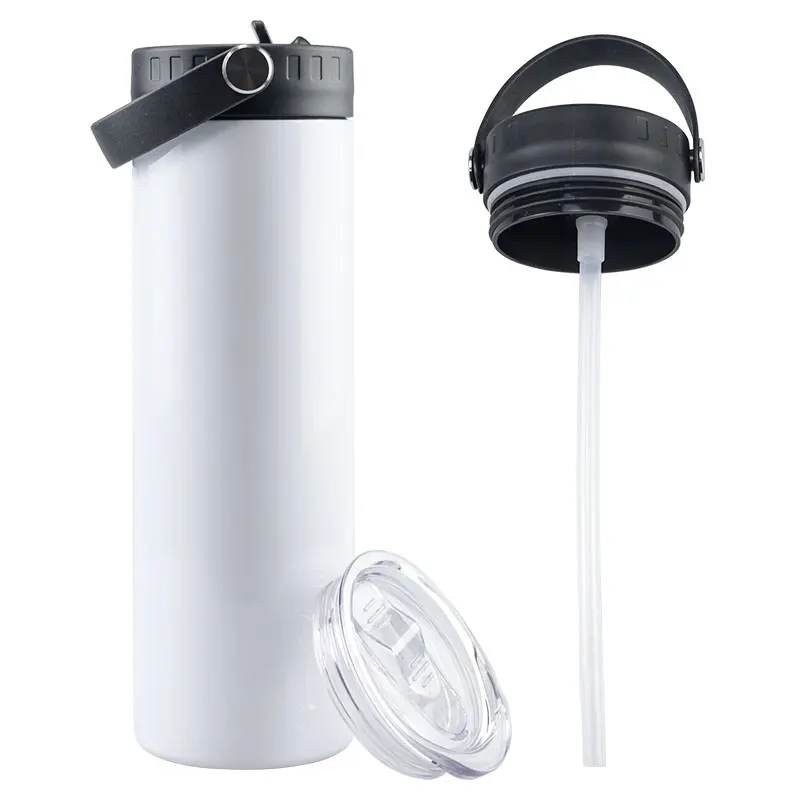 Склад в США 20 oz соломенной крышкой с вакуумной изоляцией из нержавеющей стали чашки из нержавеющей стали сублимаций заготовок прямые узкие стакан бутылка для воды