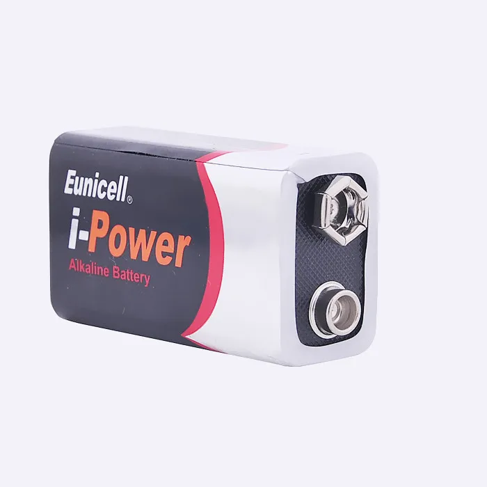 Hot Sale 18 Hours EUNICELL 9v Dry Alkaline Battery 6lr61 6f22 E22 MN1604 for Wireless Microphone