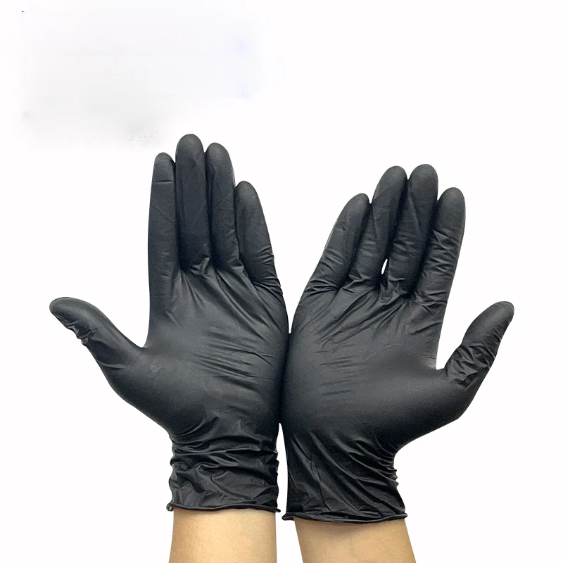 100 Guantes Per Box Disposable Powder-Free Safety Guantes nitrile medical disposable black Guantes