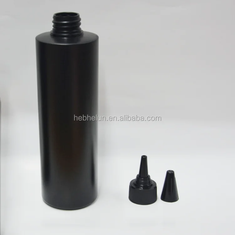 HeLun 500ml 1000ml White Black PE Plastic Cleaning Squeeze Bottle with Twist Cap