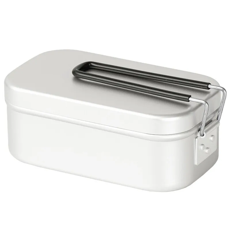 Light Weight Outdoor Heating Directly Japanese Style Lunch Box For Camping Hiking Hunting Fishing Aluminium Alloy Mess Tin