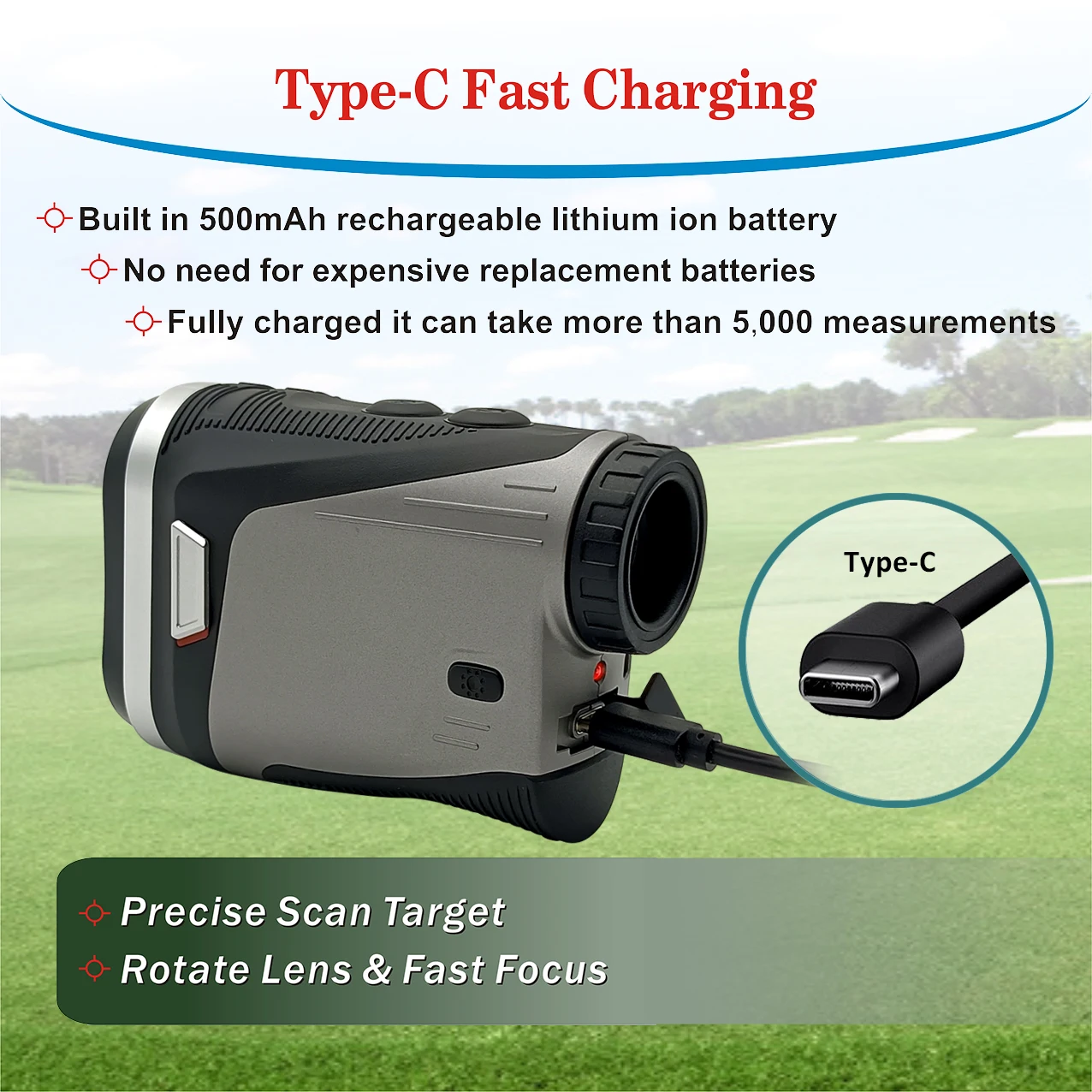 Mini Golf Laser Rangefinder 900 Yard Laser Range Finder Telescope Distance Meter with Magnet